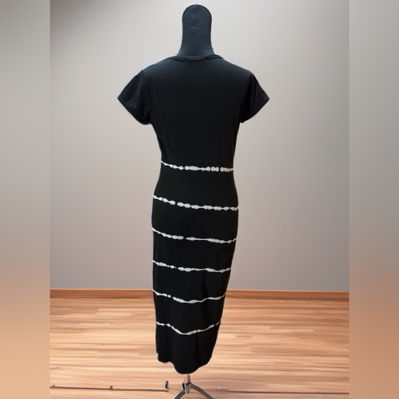 All Saints Black and White Knit Midi Dress - Picture 3 of 7